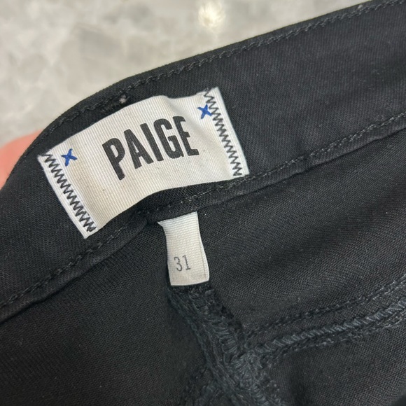 PAIGE, “Verdugo Ankle”, Black Jeans, Distressed, Size 31 - Picture 2 of 12
